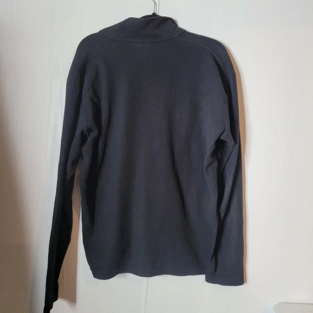 Mens patagonia 1/2 zip synchilla Fleece pullover Black Long Sleeve Sz Medium